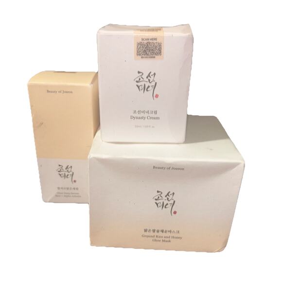 Set Of 3 Beauty of Joseon Glow Face Serum, Mask & Dynasty Cream Exp 2027 New - Picture 1 of 2